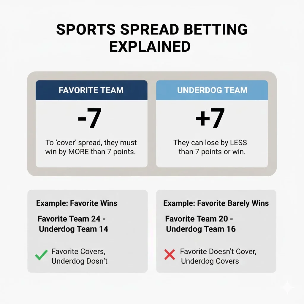 what does -7 mean in point spread