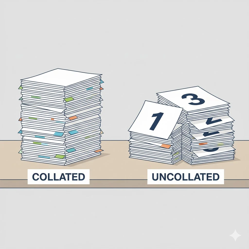 what does collated mean in printing
