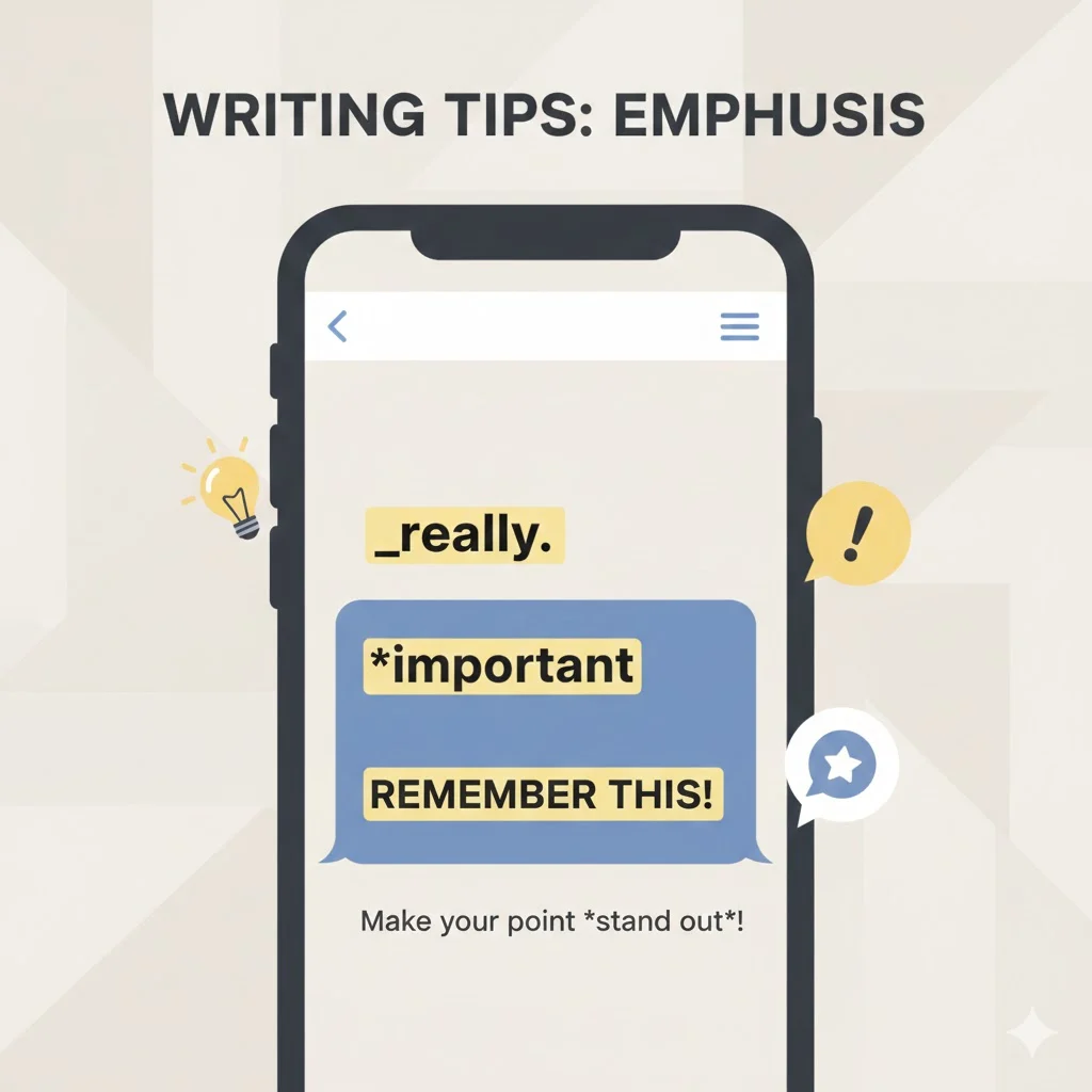 what does emphasize mean in text