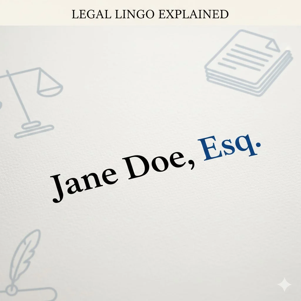 what does esq mean in law