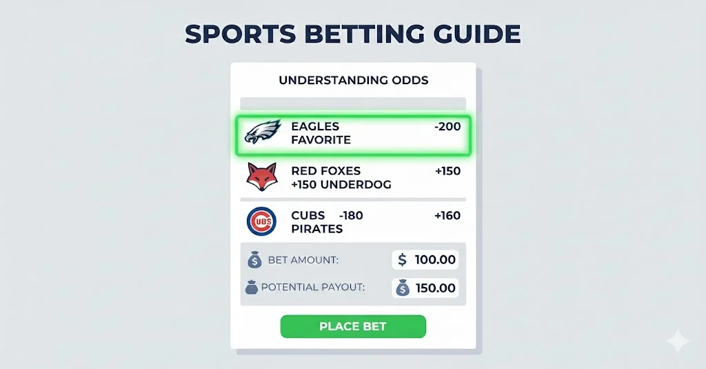 what does - mean in betting