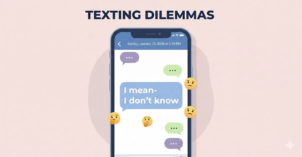 what does - mean in texting