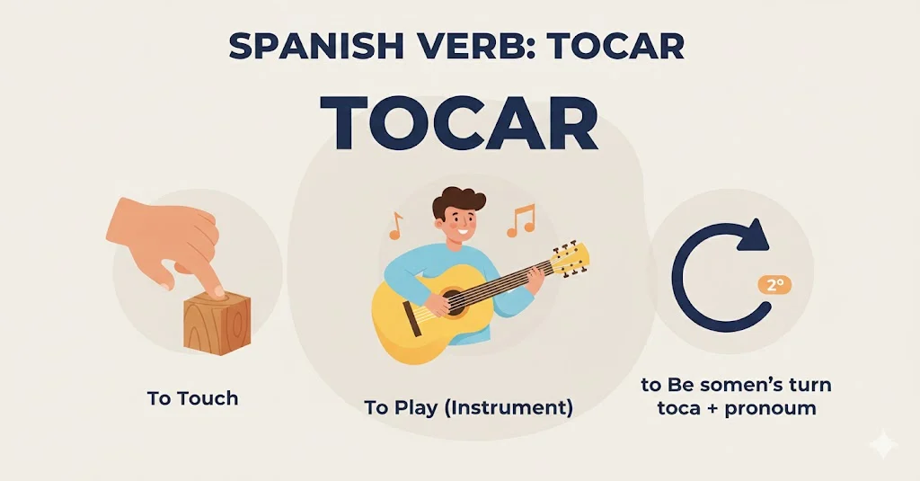 what does tocar mean in spanish