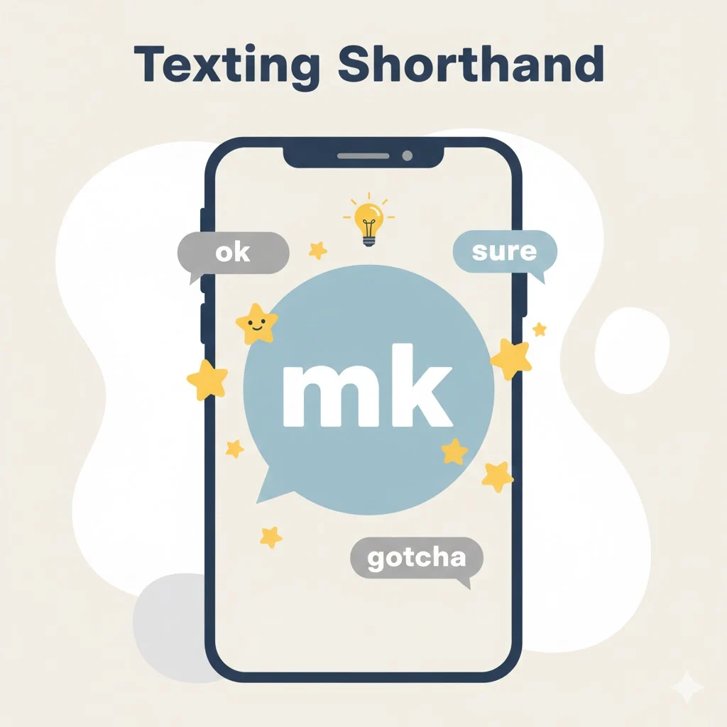 what mk mean in text