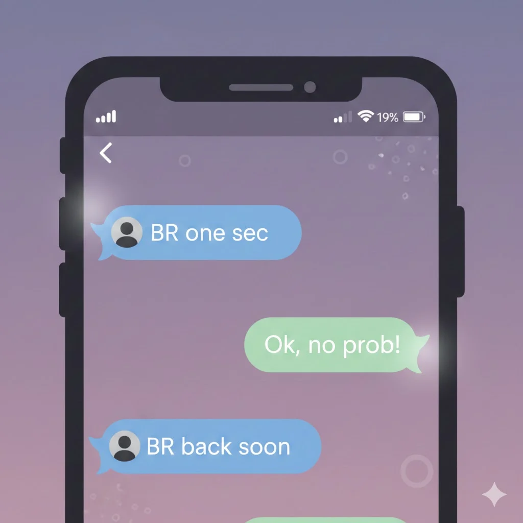 what does br mean in text