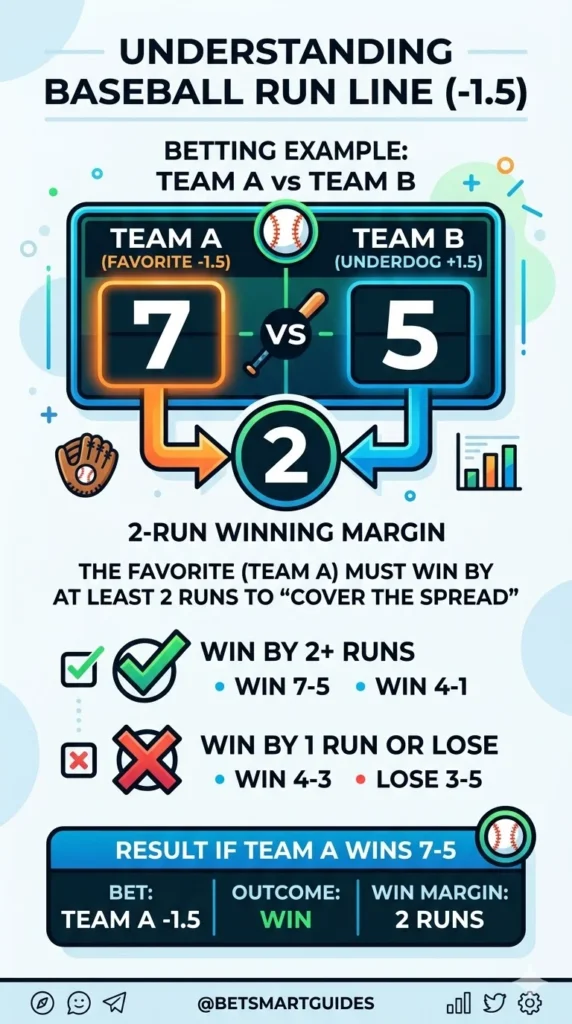 what does -1.5 mean in baseball betting