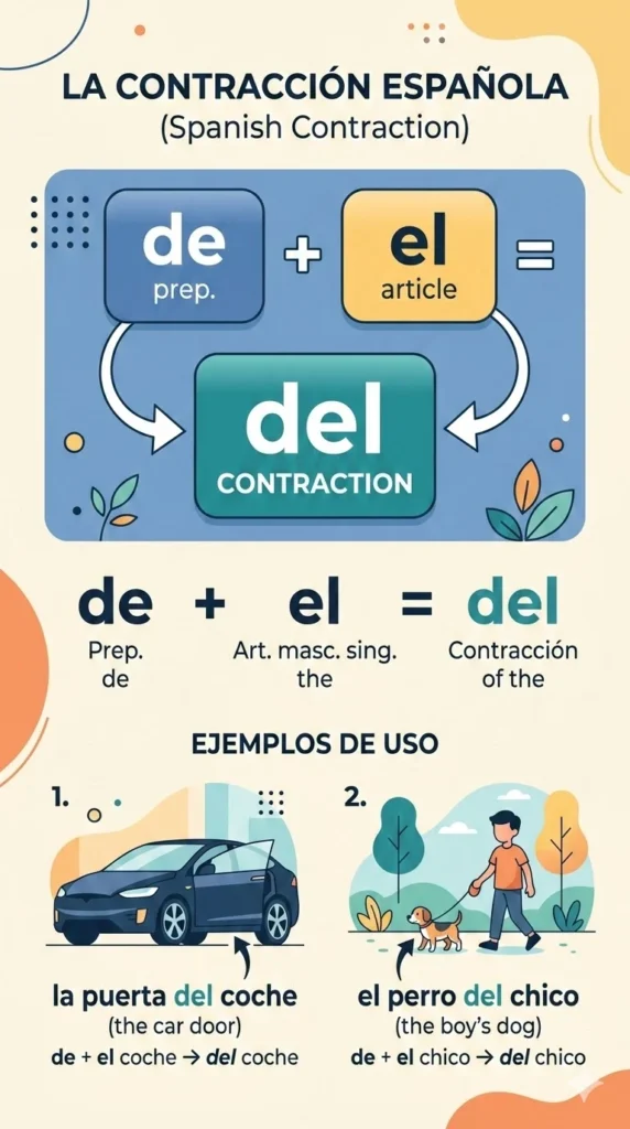 what does del mean in spanish