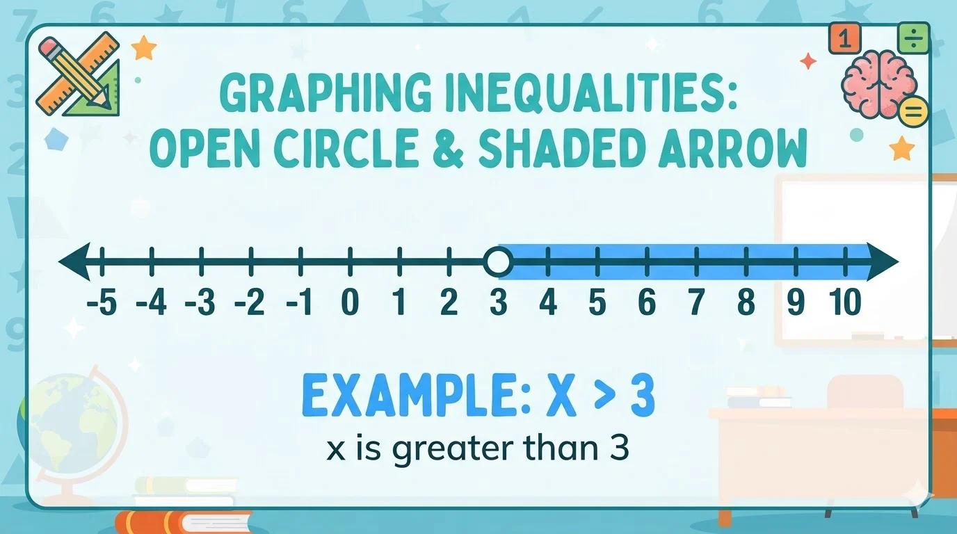 what does open circle mean in math