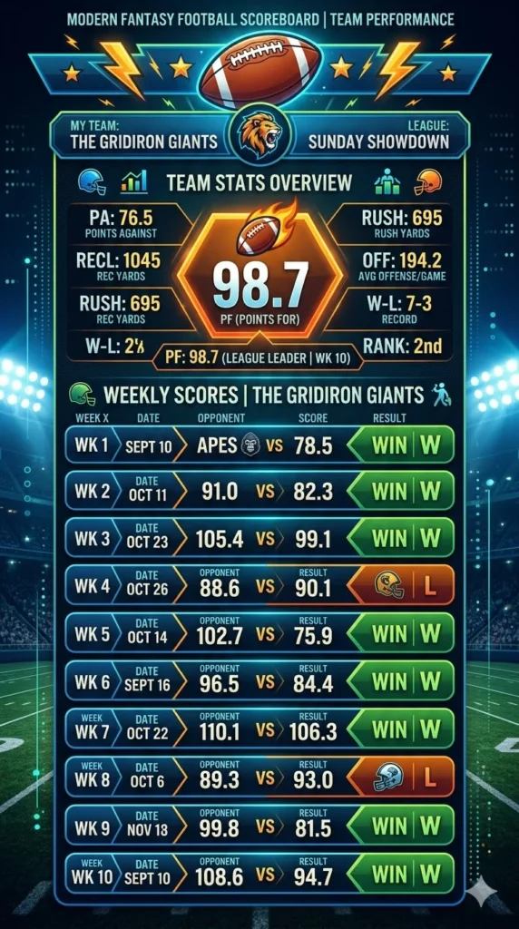 what does pf mean in fantasy football