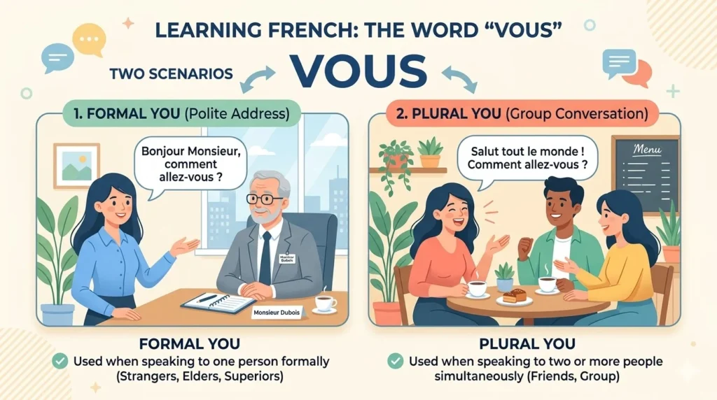 what does vous mean in french